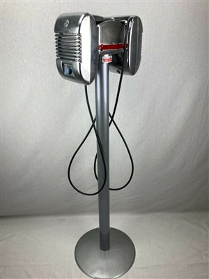 New Detroit Diecast 1950's RCA Drive-In Movie Speaker Set Plus Traditional Silver Metallic Metal Pole & Base
