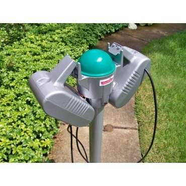 1970s Restored Silver Hammertone Square Grill Simplex Drive-In Movie Speaker Set