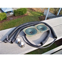 Do It Yourself Drive-In Speaker Restoration Kit With Curly Cords And White Knobs