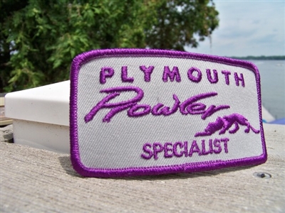 New Official Plymouth Prowler Student Specialist Patch