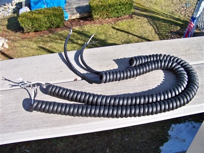 Two New 3-Foot Replacement Retractable Curly Drive-In Movie Speaker Cords