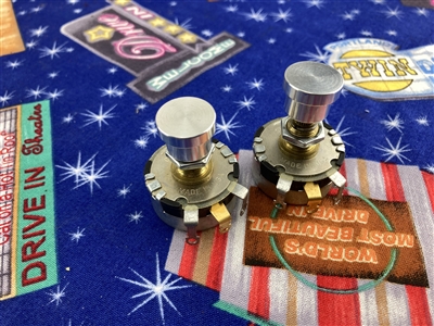 NOS Clarostat Koropp Knurled Drive-In Movie Speaker Potentiometers With Polished Knobs