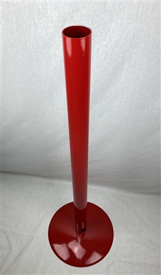 Detroit Diecast Traditional Full Size Powder Coated Glossy Red Drive-In Movie Speaker Metal Pole And Base