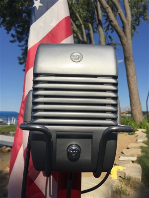 Restored Silver Hammertone Detroit Diecast RCA Drive-In Theatre Movie Speaker Set With Baskets