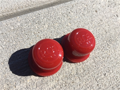 Two New Red RCA Drive-In Movie Speaker Volume Control Knobs